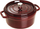 Tenxhere gize Staub La Cocotte, 5.25L, rrethore, e kuqe grenadine