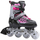 Patina inline Enero PRO LED 4 në 1, të rregullueshme 30-33, me LED, rozë me të zezë