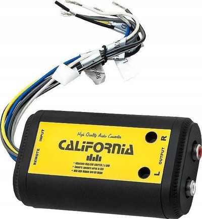 Аудио конвертер за автомобил RCA чинч, 2 канали, до 2x50W, црн
