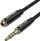 Kabllo audio zgjatëse Vention Cotton Braided, TRRS 3.5mm, 1m, e zezë