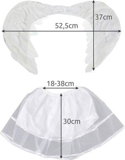 Костум ангел Kruzzel 22560 Angel, за возрасни и деца, бел