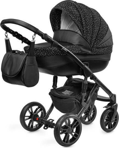Karrocë bebe 2n1 Stroller Frontera Onyx, sistem udhëtimi, rrota xheli, e zezë