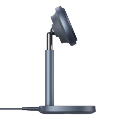 Karikues wireless Baseus Qi2 2 në 1 Stand, 15W, magnetik, me ventilator ftohës, gri