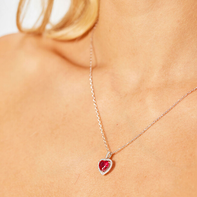 Varëse për qafore për femra Brosway Fancy Passion Ruby FPR141, e argjendtë