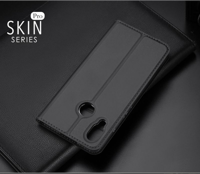 Mbulesë mbrojtëse Dux Ducis Premium Magnetic për Huawei Y9 2018, lëkurë eko, rozë gold
