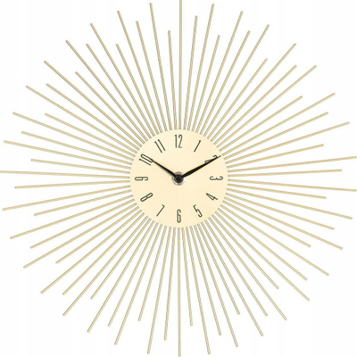 Orë muri Atmosphera Sun Clock Solène, metal, 36 cm, ngjyrë e artë