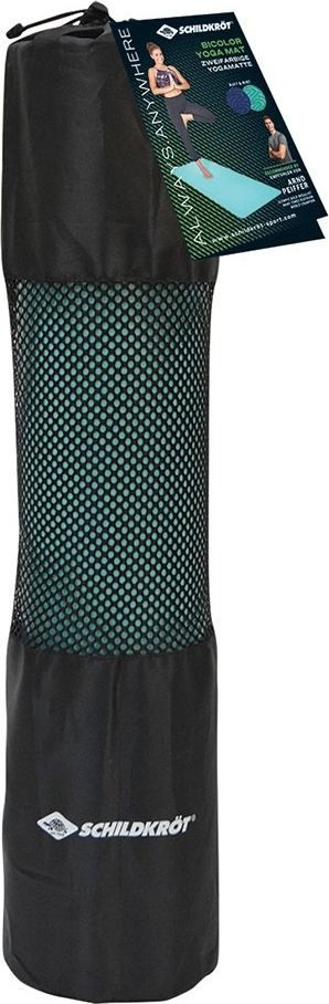 Tapet yoge Schildkrot Bicolor 960067, material TPE, trashësi mesatare, blu-mente