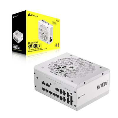 Напојување Corsair RM1000x Shift, 1000W, ATX, целосно модуларно, бело