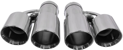 Dalje shkarkimi universale çelik inox, dalje 89mm x2, hyrje 70mm, të argjendta