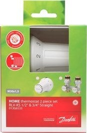 Set valvulash termostatike Danfoss RAS-CK RLV-KS, për radiator, metalik
