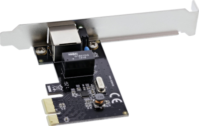 Kartë rrjeti InLine 51125L, PCI Express, Gigabit 1 Gbit/s, e zezë