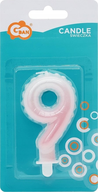 Qiri ditlindje Godan Numri 9, 7cm, perlë rozë