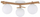 Lampë tavani SHERON WHITE 5308, 3 llamba, dru dekorativ, e bardhë