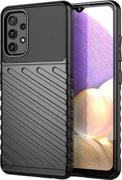 Këllëf telefoni Armored Thunder për Samsung Galaxy A23 5G, TPU, mbrojtje nga rëniet, i zi