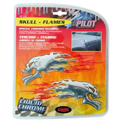 Shenja Dekoruese Skull Flames 3d