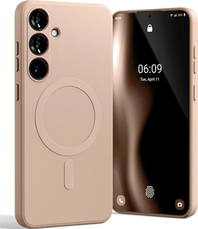 Mbulesë telefoni Mercury Semi Silicon, për Samsung S24 Plus, MagSafe, rozë Pink Sand