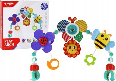 Hark lodrash për krevat bebe Lean Toys, me varëse lodrash, multingjyrësh