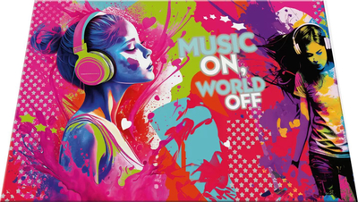 Подлога за маса HERMA Desk Pads Music Girl, 55 x 35 cm, двострана, со музички мотив