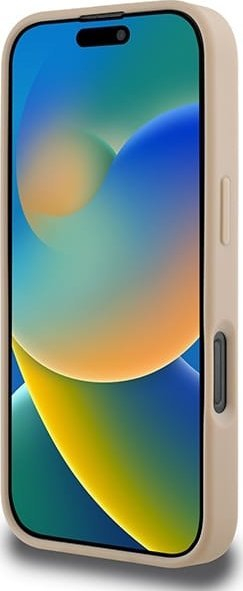 Mbulesë telefoni DKNY prej lëkure PU me katrorë shahu, për iPhone 16 Pro, kornizë TPU, rozë