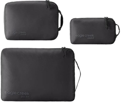 Set organizuesh udhëtimi Eagle Creek Pack It Isolate Cube, 3 copa, e zezë