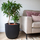 Vazo Capi Europe Planter Ball Groove NL, 43x41cm, plastike e lehtë, e zezë