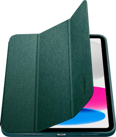 Mbrojtëse tablet Spigen Urban Fit, për iPad 10th Gen 2022, kapak palosës, jeshile e errët