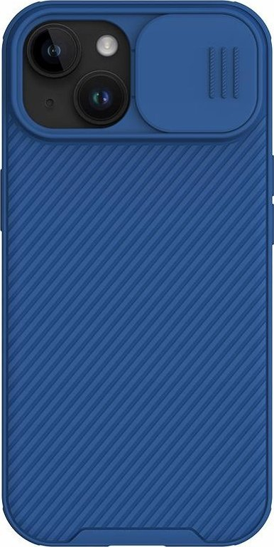 Futrollë Nillkin për iPhone 15, 15 Plus, 15 Pro edhe 15 Pro Max, me slide te kamera, bumper mbrojtës, e zezë