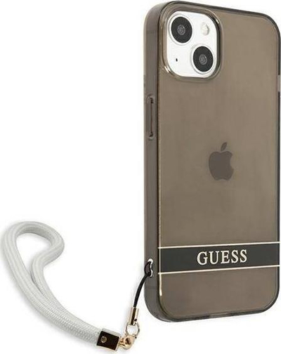 Mbulesë telefoni Guess Translucent Stap GUHCP13SHTSGSK, për iPhone 13 mini 5.4", hardcase, e zezë
