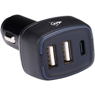 Karikues makine Dunlop USB, 2x USB A, USB C PD 18W, i zi