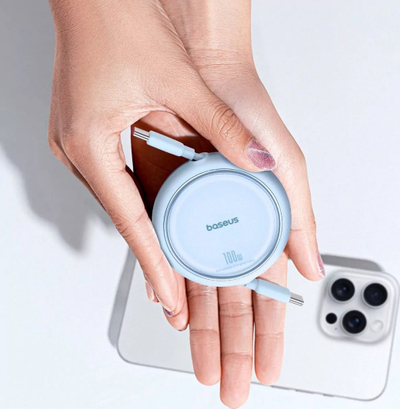 Kabllo USB C në USB C Baseus Free2Draw Mini, 1 m, 100W, blu e hapur