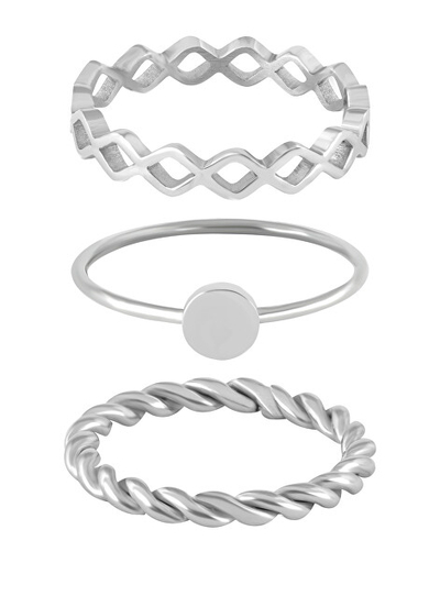 Set me unaza Troli Steel, 3 pjesë, 58 mm