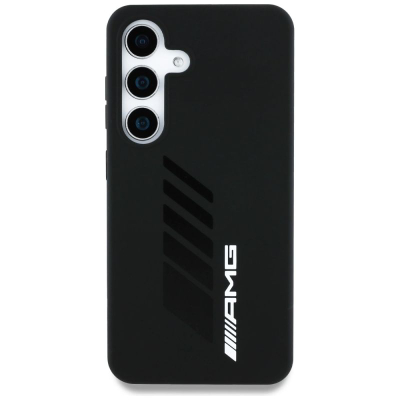 Mbrojtëse telefoni AMG Oversize Rhombs MagSafe për Samsung Galaxy S25, TPU PC, e zezë