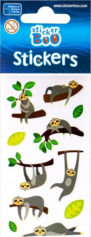 Sticker STICKERBOO Sloth Lama Panda, 6x18 cm, me shumë ngjyra
