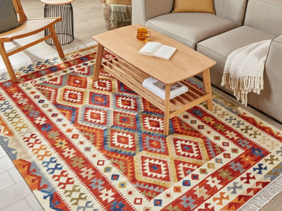Tapet leshi Kilim OSHAKAN, 160 x 230 cm, lesh me pambuk, shumëngjyrësh