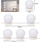 Set llampa LED për pasqyrë, 10 copë, 3 drita të ndryshme, USB, të bardha