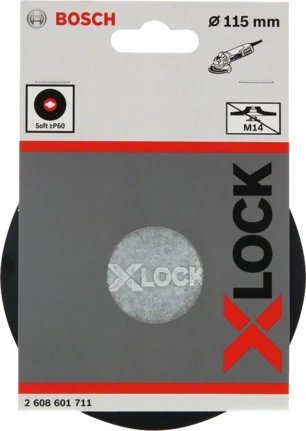 Tabakë mbështetëse Bosch X-LOCK Soft, 115 mm, për zmerilim