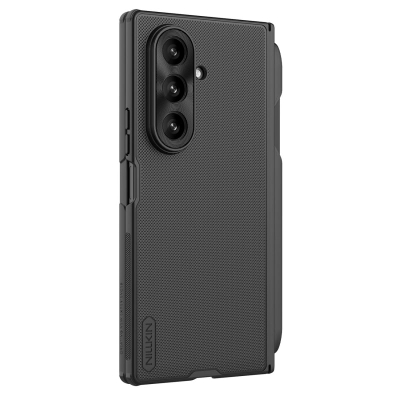 Kapak telefoni Nillkin Super Frosted Fold Magnetic Pen-Slot për Samsung Galaxy Z Fold7, me vend për stylus, i zi