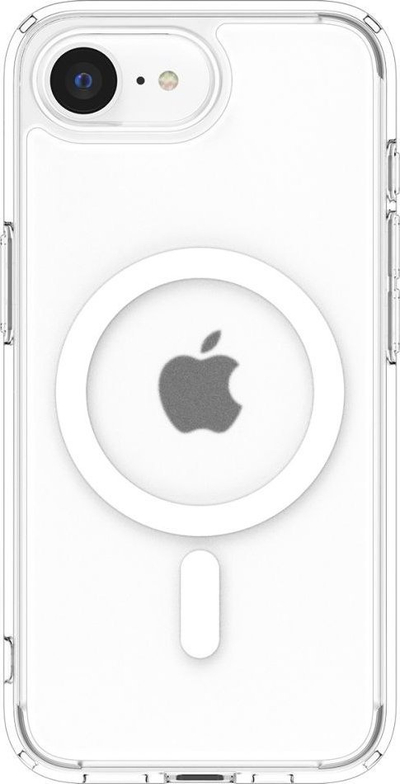 Маска за телефон Spigen Ultra Hybrid MagSafe за iPhone 16e, проѕирна, бела