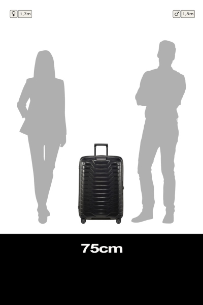 Valixhe Hard Me 4 Rrota Samsonite Proxis 75/28 Ngjyrë E Zezë