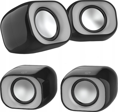 Altoparlantë kompjuteri HP Stereo, 3.5mm, USB, të zinj