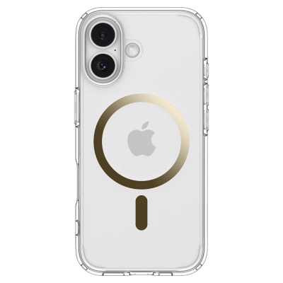 Këllëf telefoni Spigen Ultra Hybrid MagSafe për iPhone 17, i tejdukshëm, me detaje gold