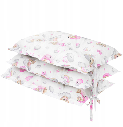 Mbrojtëse krevati HOBBY kids Sleeping Bear, 140x70 cm, pambuk anti-alergjik, dyanshme