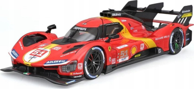 Model makine Ferrari 499P LMH 24 orë Le Mans Bburago, set me 43 pjesë, shkalla 1:24