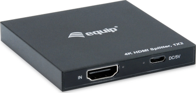 Ndarës video HDMI Equip 332715, 1x2 porta, Full HD, i zi