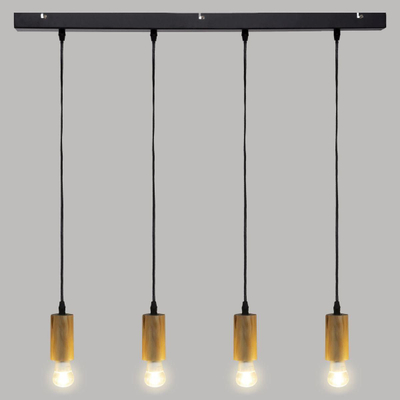 Llampë varëse Atmosphera Ays, 80 cm, 4 burime drite, kafe
