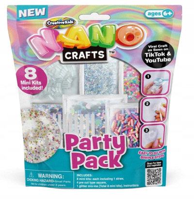 Set kreativ Nano Craft Party Pack, materiale të përziera DIY, temë feste, shumëngjyrësh