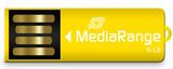 USB Nano MediaRange MR976, 16GB, me kapëse letre, e verdhë
