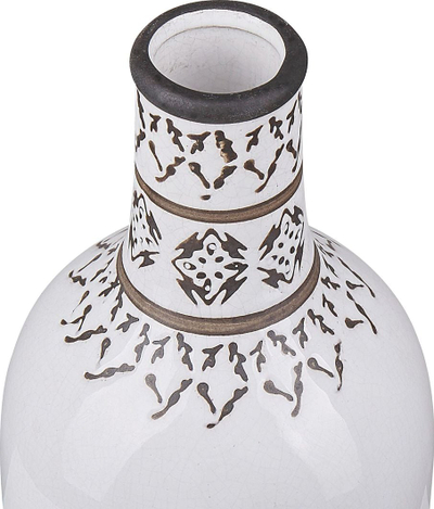 Vazo dekorative Beliani ANKON, stoneware, 25 cm, e bardhë