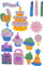 Stickerë zbukurues Astra Party, set feste, shumëngjyrësh