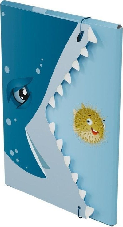 Досие A4 Monumi Shark, со еластична клипса, повеќебојно
